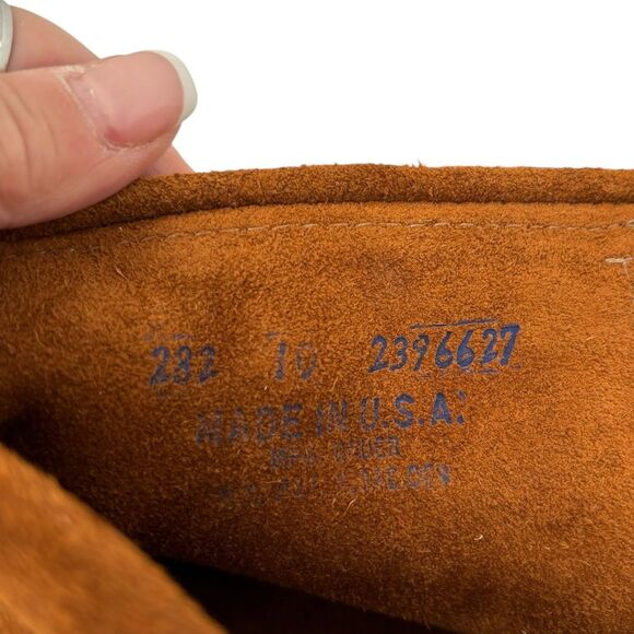 Fringe Ankle Suede Moccassin Vintage Made in USA Size 10 - Picture 6 of 8